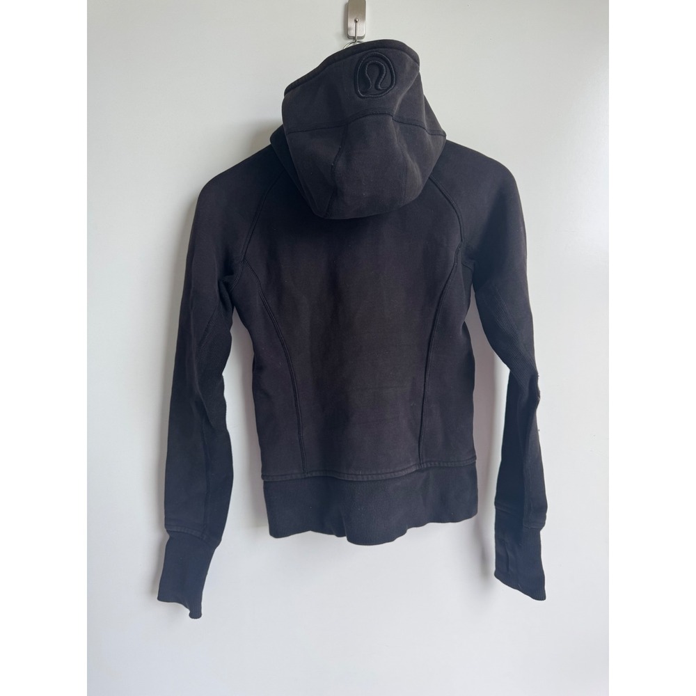 Lululemon Scuba Hoodie Full Zip Black Classic Fleece Athletic size 2 gorpcore